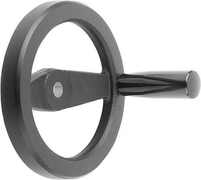 KIPP Volant à rayons 2-rayons Ø100 mm aluminium noir poudré (K0162.41100X10)