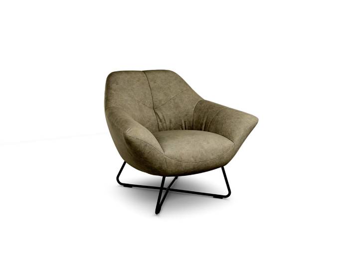 Designer-Loungesessel mit Premium-Stoffen