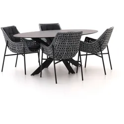 Manifesto Novara/Furato ellips 200 cm Gartenmöbel-Set 5-teilig