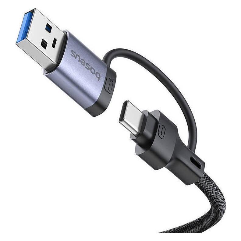 Baseus Hub 4in1 UltraJoy USB-A&USB-C to 4xUSB3.0+USB-C (grey) (USB-A, USB-C, 4 Ports) (B0005280B811-13)
