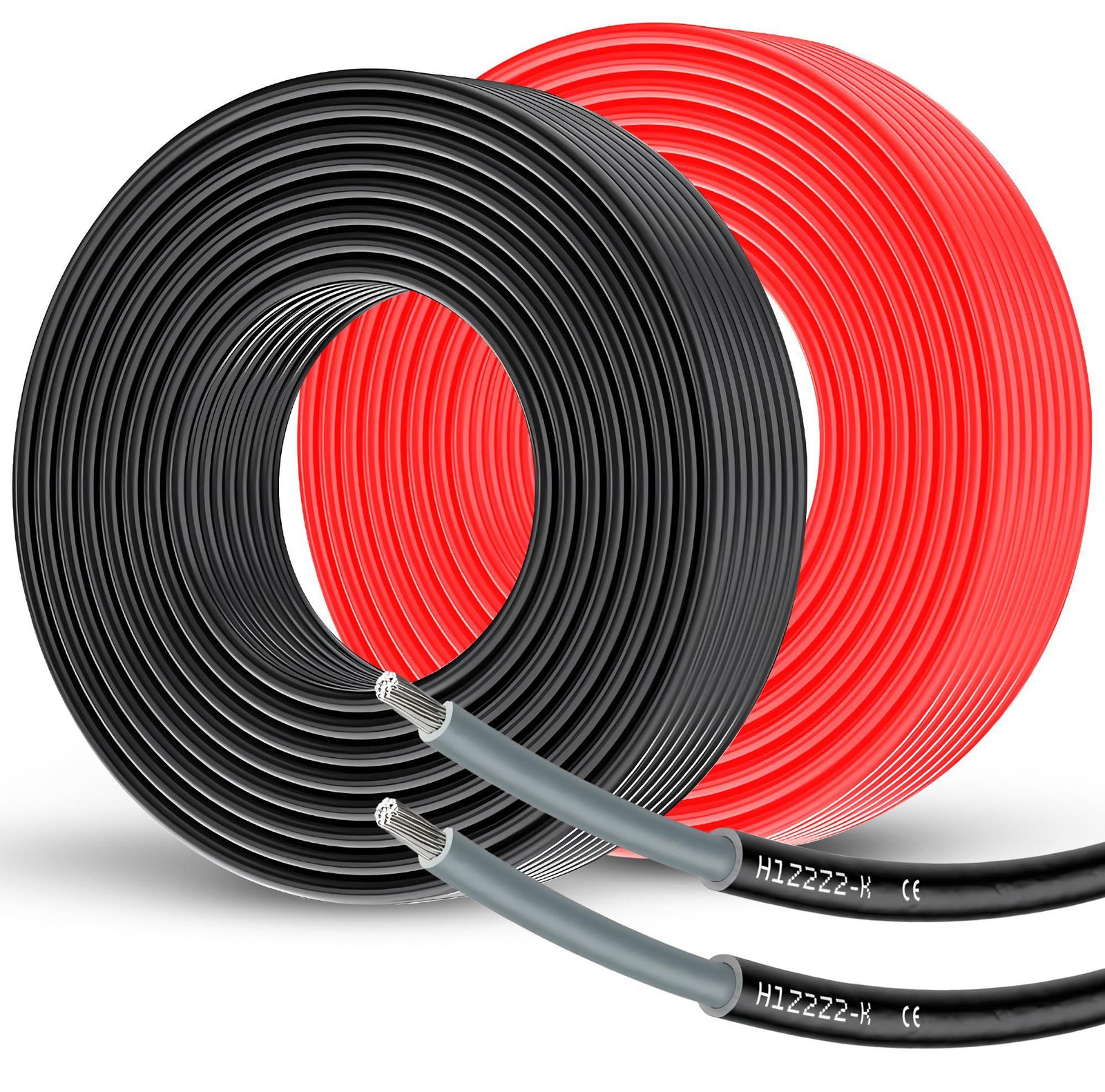 Solar Kabel H1Z2Z2-K 6mm² eenadrig zwart 100m