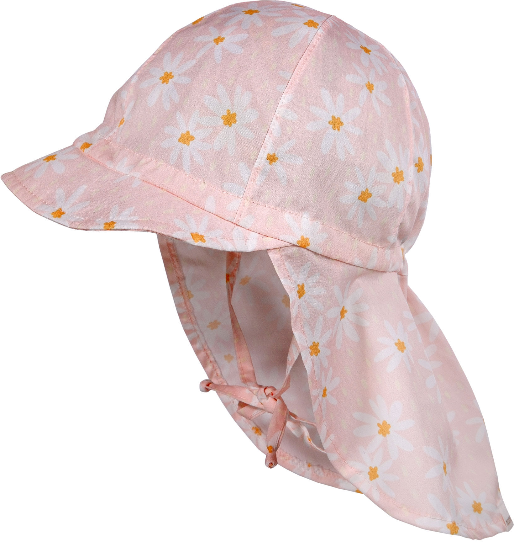 Schirmmütze MAXIMO, Mädchen, Gr. 49, rosa (blassrosa, gänseblümchen), Web, Obermaterial: 100% Baumwolle, Mützen Schirmmütze