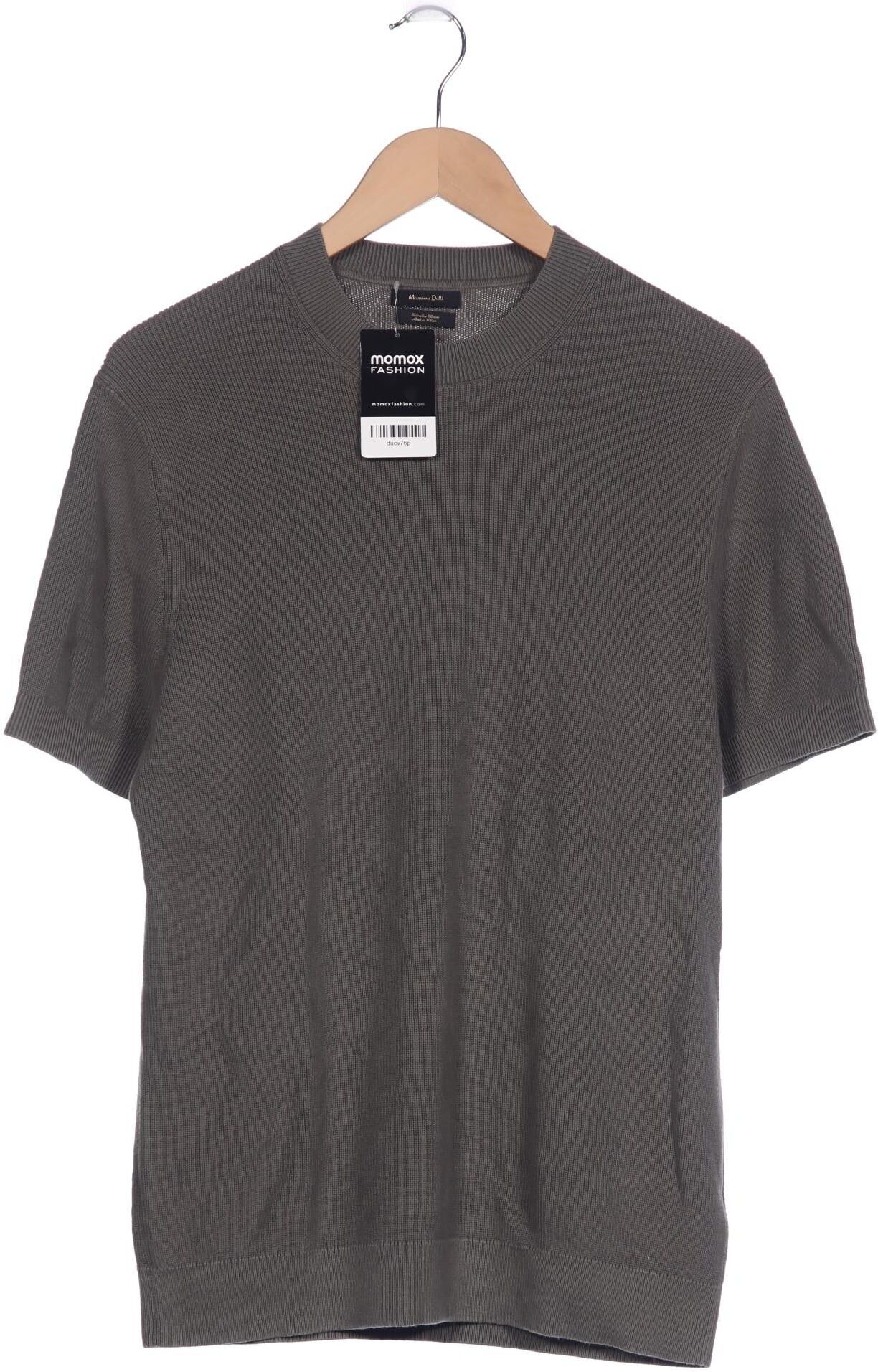 Massimo Dutti Herren Pullover, Grün, Gr. L, Baumwolle - Second Hand