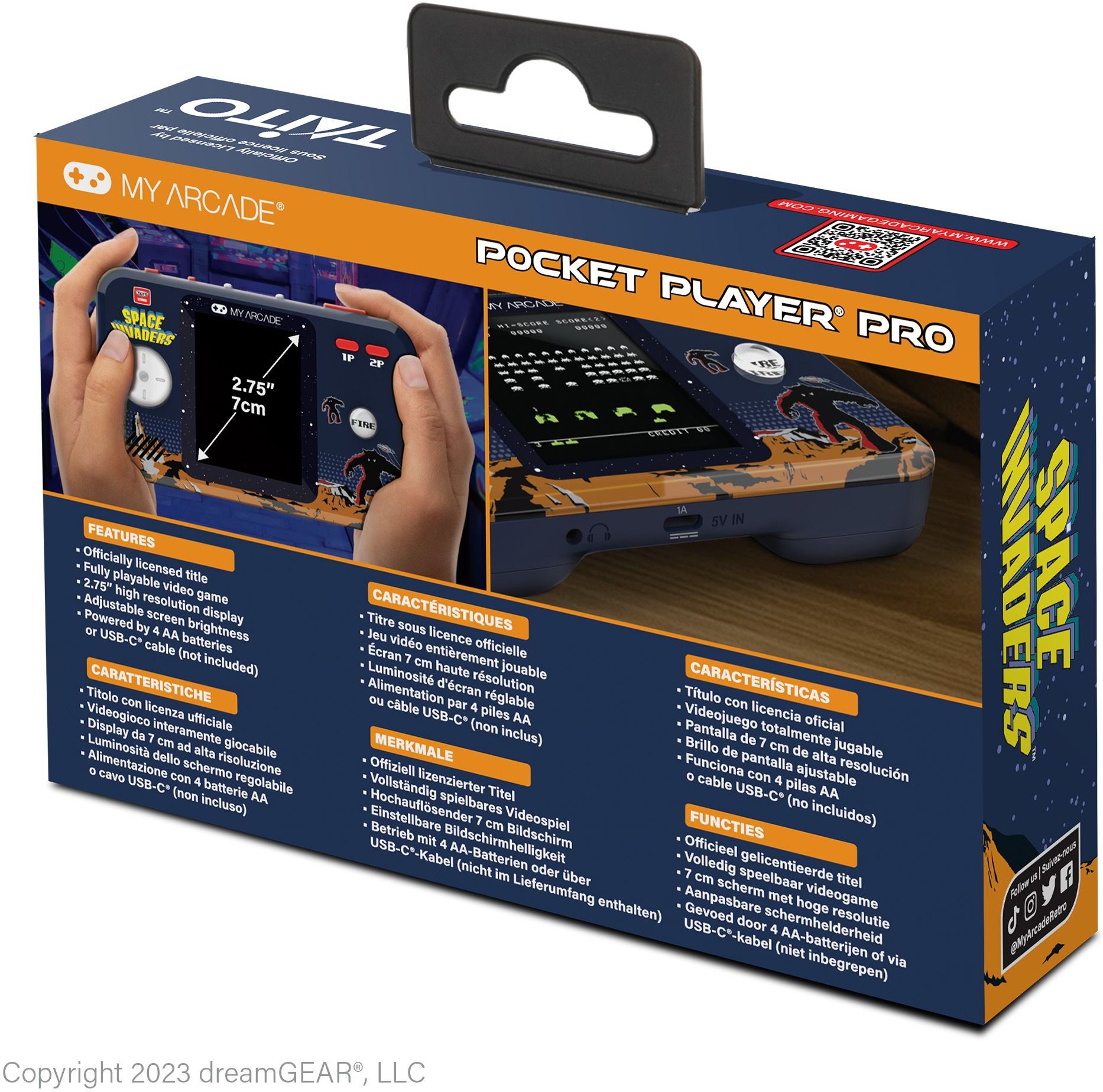 MY ARCADE POCKET PLAYER PRO SPACE INVADERS GAMING SYSTEM