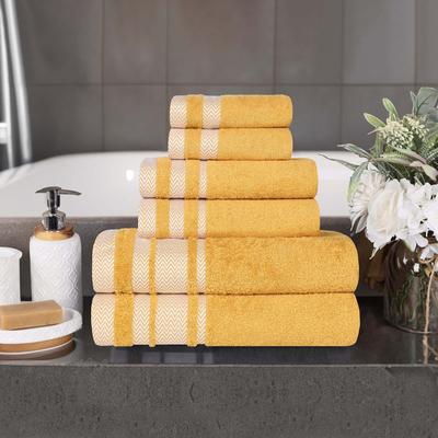 Superior Hays Cotton Medium Weight 6 Piece Bathroom Towel Set