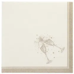 Papstar 250 Servietten `ROYAL Collection` 1/4-Falz 40 cm x 40 cm gold `Festivities`
