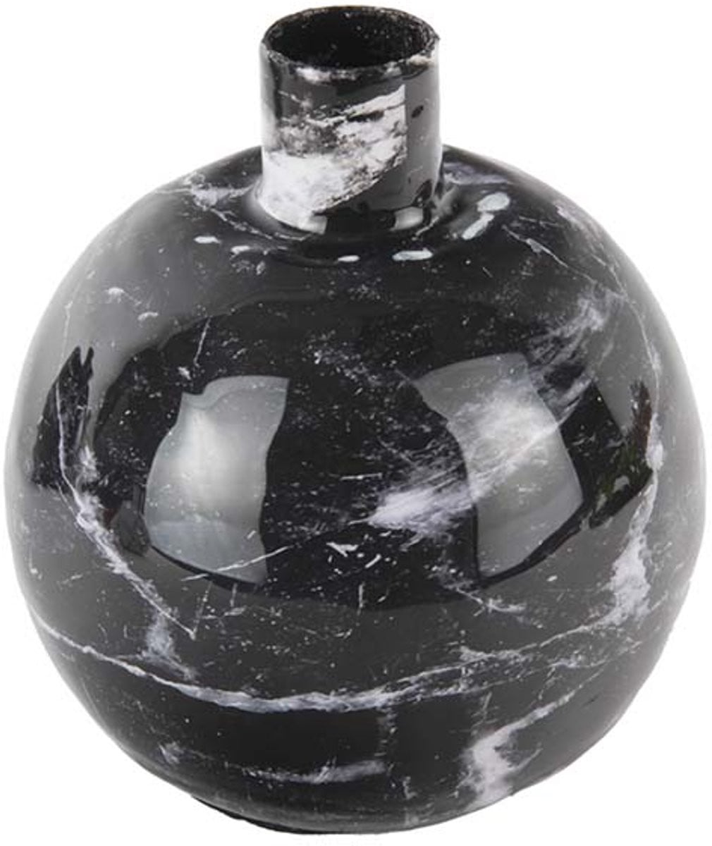 Present Time Kandelaar Marble Look Zwart Small