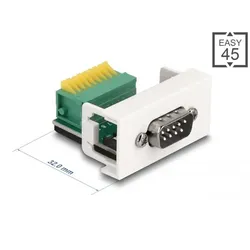 DELOCK Easy 45 Modul D-Sub 9 Pin ST > 9 Pin Terminalblock 22,5 x 45mm