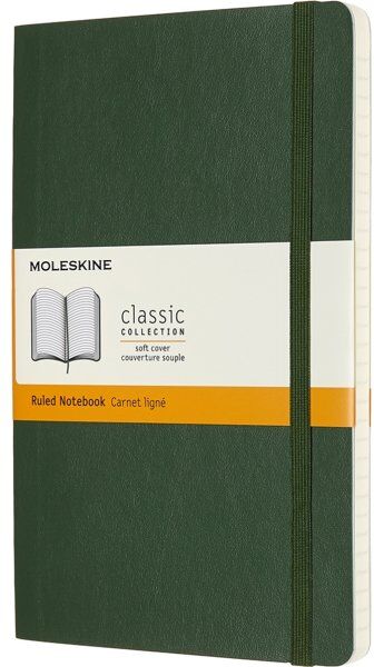 Moleskine Clas. S Notesbog   L   Linj.   M.Grøn