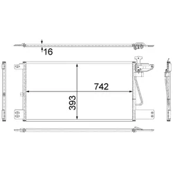 Kondensator Klimaanlage MAHLE AC 555 000S