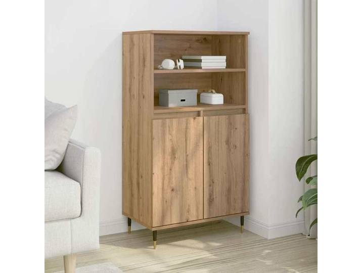 (ON SALE)Meuble Salon/Rangement Cuisine - Buffet haut - chêne artisanal - 60x36x110 cm Bois d'ingénierie EU831544