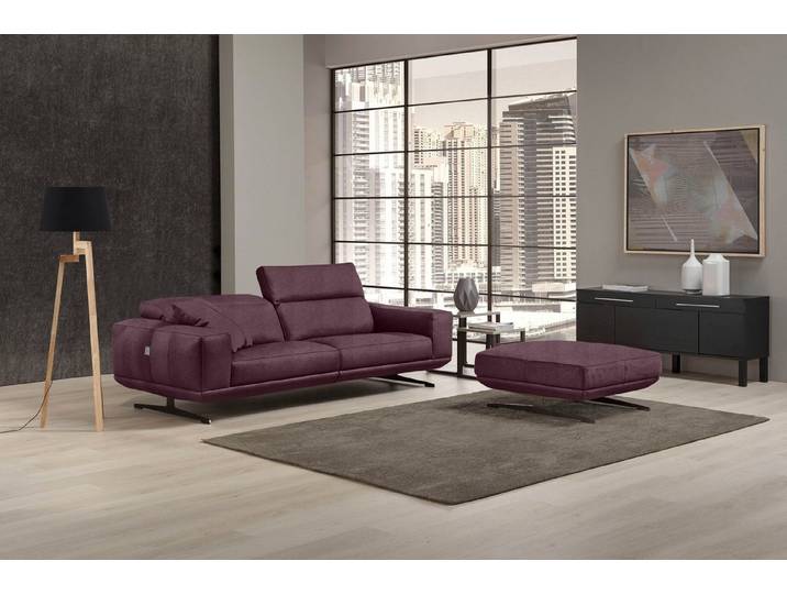 Egoitaliano 2,5-Sitzer Gloria, super bequem und hochwertige Verarbeitung, edles Design, beidseitig verstellbare Rückenelemente, mit Metallfüßen