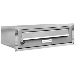 AL Briefkastensysteme 1 Fach Premium Edelstahl Unterputz Briefkasten Anlage für Post A4, modern, robust, wetterfest, Artikelnummer: 132T1U1