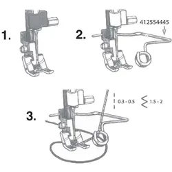 Husqvarna Kordonierfuss, Nähzubehör
