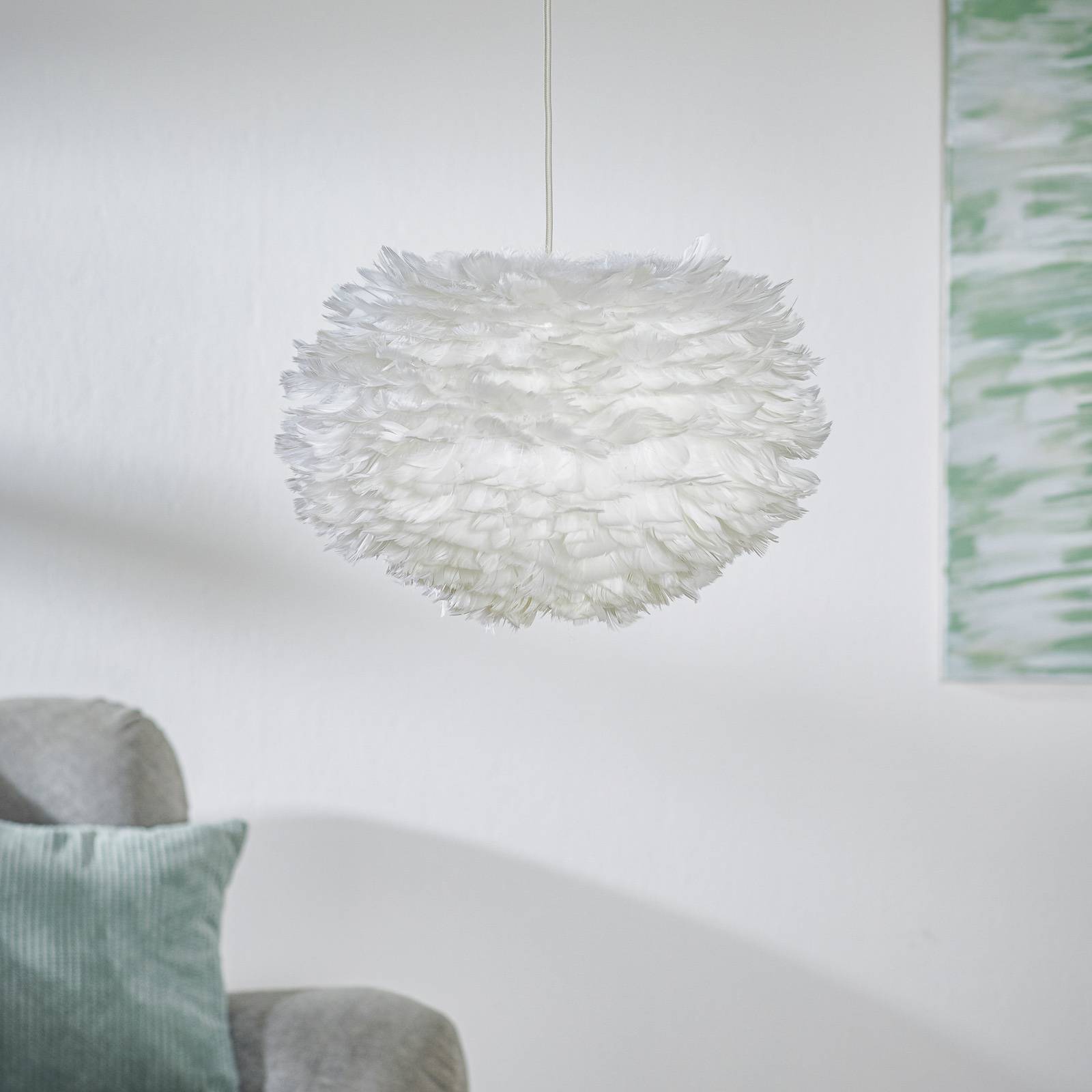 UMAGE Designer Pendant Light Eos, dimmable, White / opal, Living / Dining Room, Design, Ceiling Light