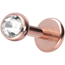 Titan Labret mit Push Fit KRISTALL