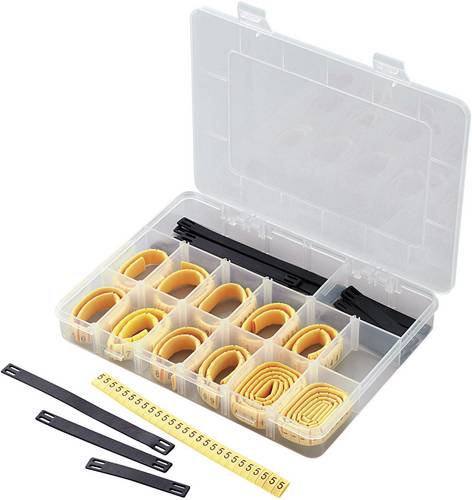 TRU Components ECMKS-3 Kennzeichnungsclip Aufdruck 0 - 9, +, - Außendurchmesser-Bereich 2 bis 5mm