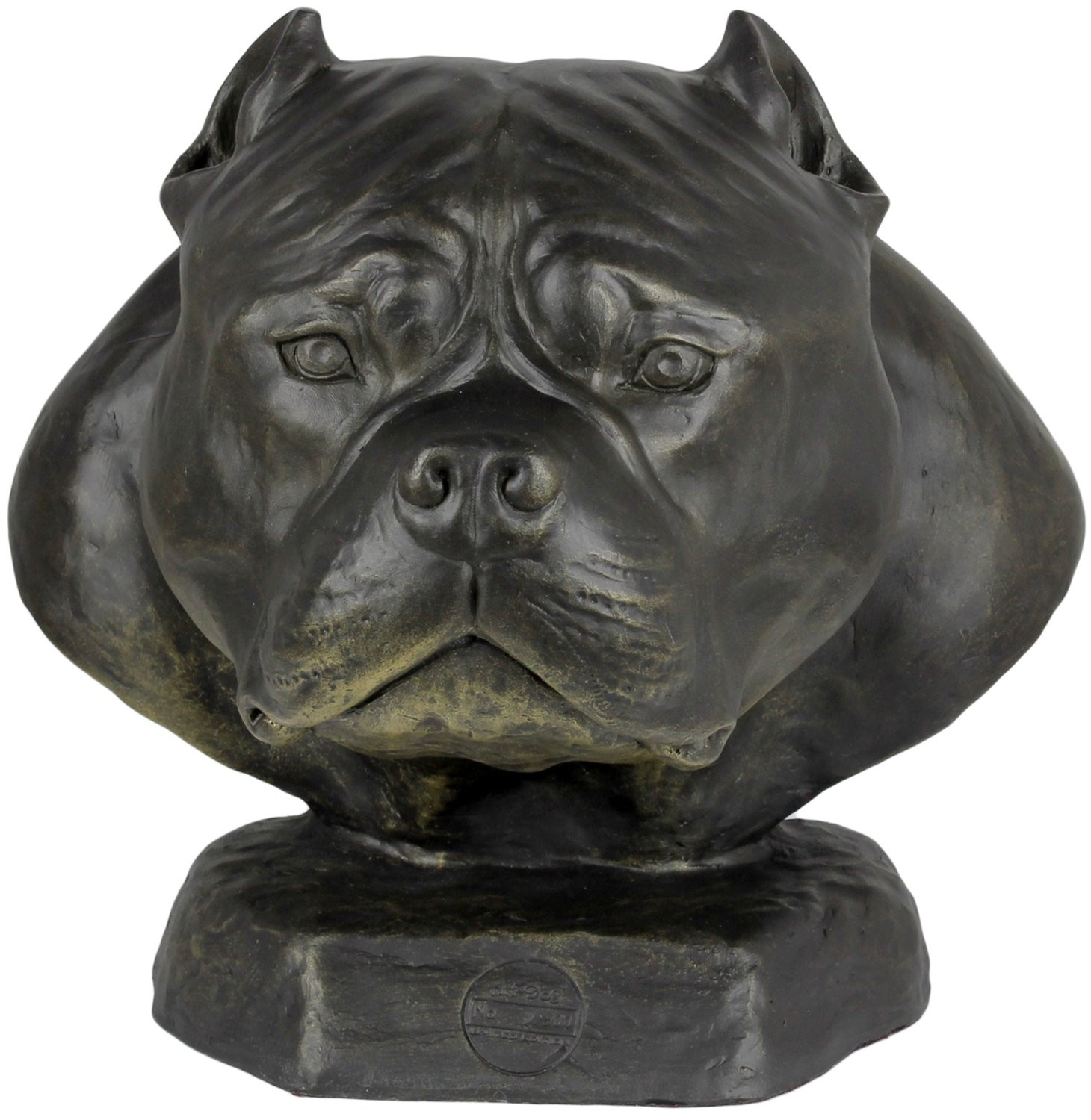 American Bully Hondenbeeld - Grote Kop Sculptuur voor Huis & Tuin