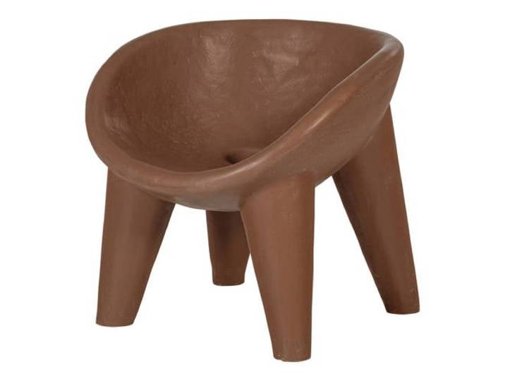WOOOD Orio Loungestoel - Polymeer - Rood/Bruin - 58x62x62
