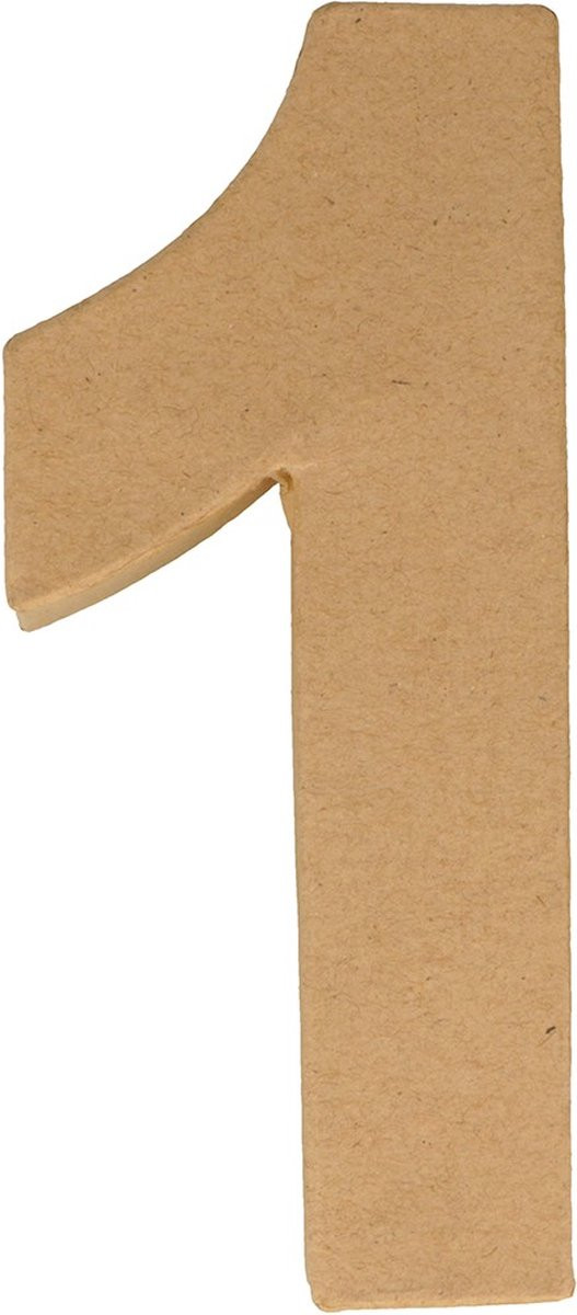 Artemio papier-maché cijfer 1, 15 cm