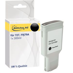 kompatibel für HP 727, F9J79A, 300ml, Foto schwarz
