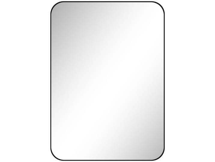 YWJ Miroir de salle de bain miroir mural film de protection contre les éclats cadre métallique salle de bain 50 x 70 cm noir