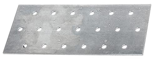 Alberts 331467 Geperforeerde plaat, sendzimir verzinkt, 140 x 60 mm, set van 50 stuks