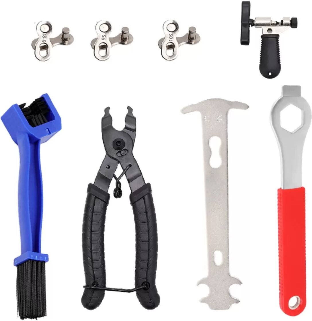 INF Kit d'Outils de Réparation et de Dépose de Chaîne de Vélo avec Extracteur de Manivelle