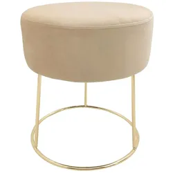 Echtwerk Sitzhocker "Marylin" mit Samtbezug