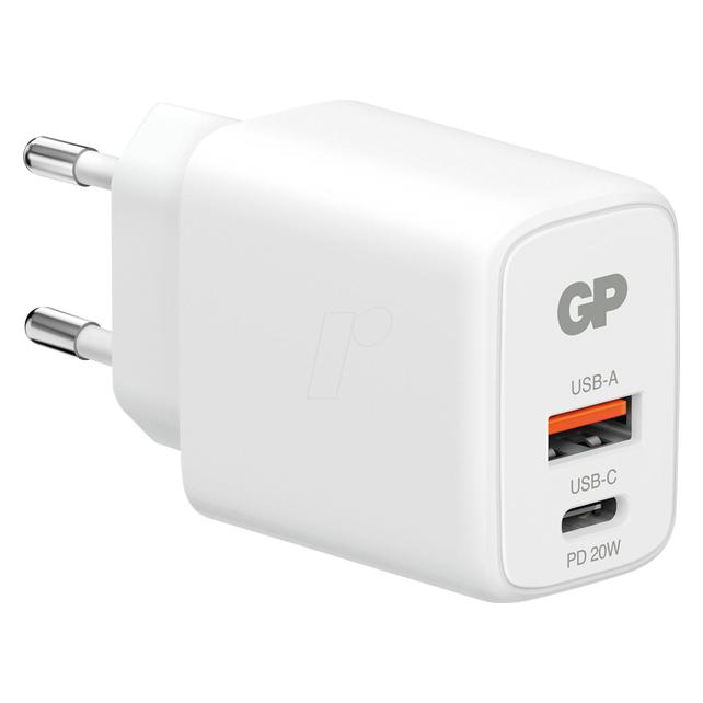 GP Batteries GP WM2B (20 W, 2 Ports) (GPWC20WPWHUSB824)