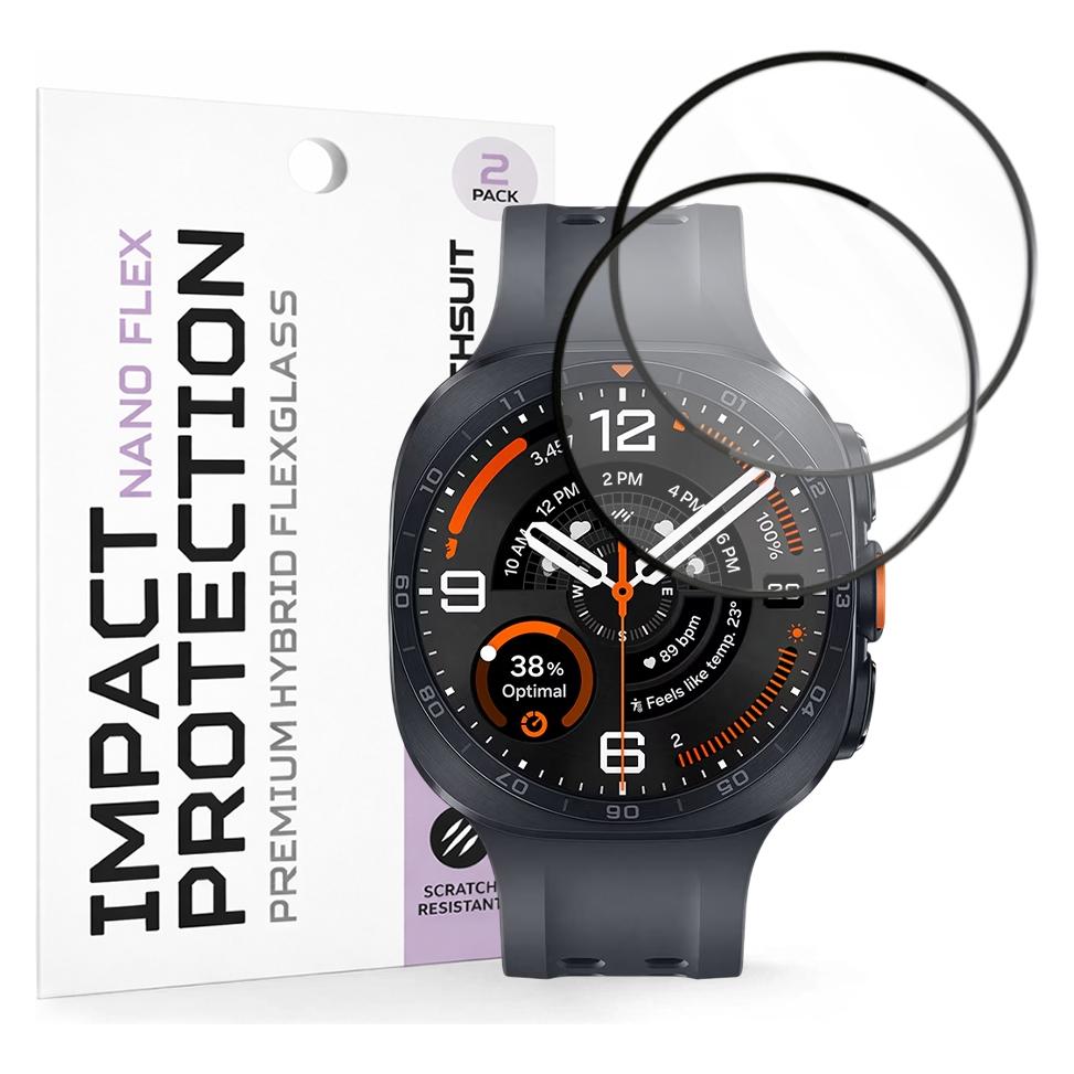 Techsuit - Nano Flex (2 pack) - Samsung Galaxy Watch Ultra 2 - Black (73012757)
