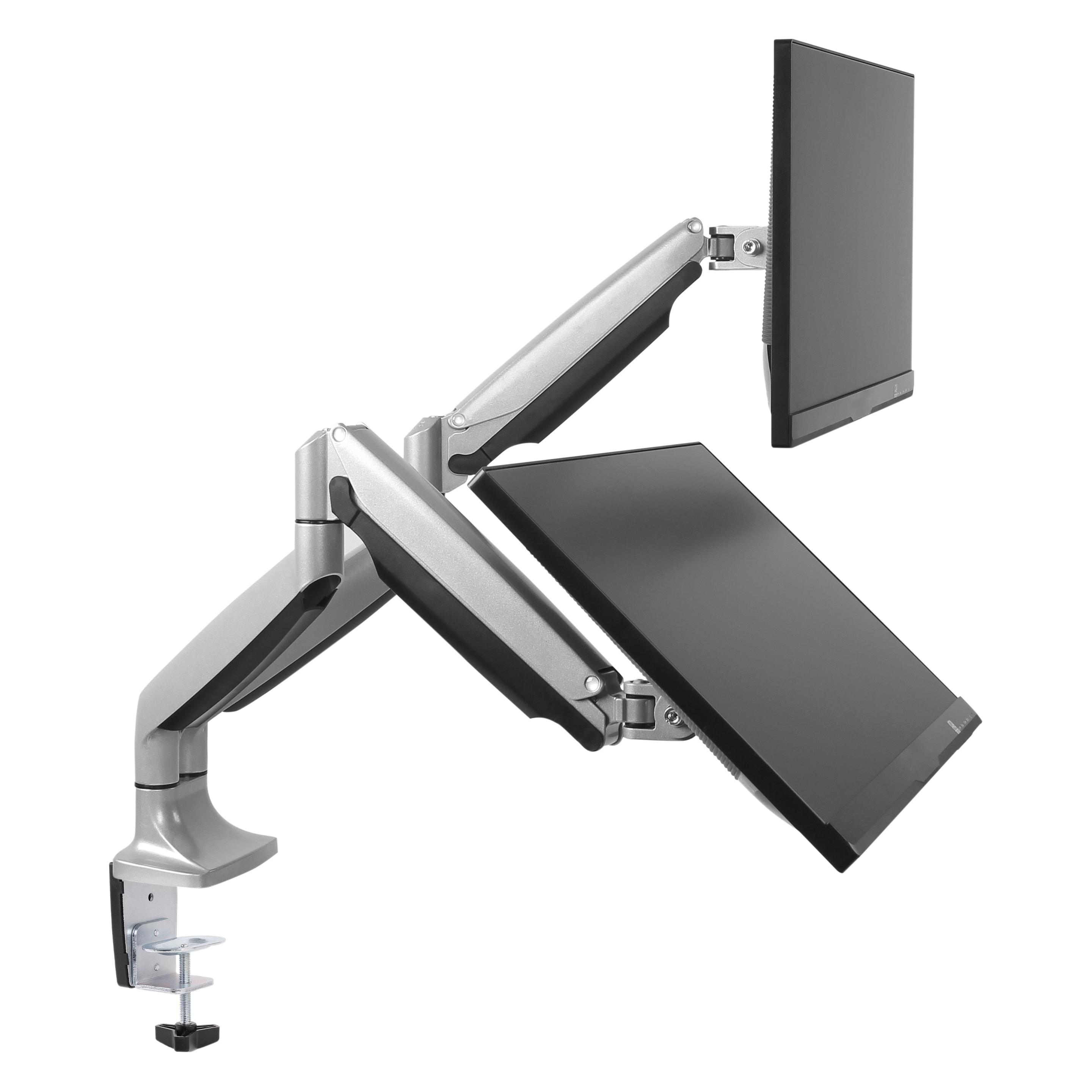 Mozi Dual Gas Spring Desk Stand -p??yt??jalka kahdelle n??yt??lle (Tisch) (DDGSD)
