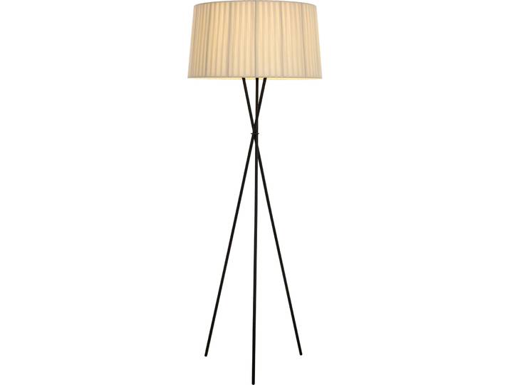 Santa & Cole Stehlampe Tripode Natur/Weiss/Schwarz Stoff Dimmbar H 168 cm - Stehlampe