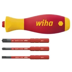 Wiha Schraubendreher mit Bithalter Set SoftFinish® slimVario® electric 4-tlg. mit slimBits 6,0mm