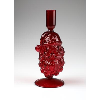 Kerzenhalter AM DESIGN "aus Glas", rot, B:9cm H:21cm, Glas, Kerzenhalter, Kerzenhalter, 2er Set, BxH: 9x21 cm