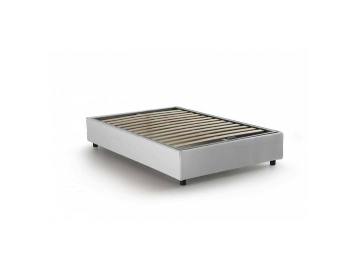 Lit une place et demie en tissu blanc