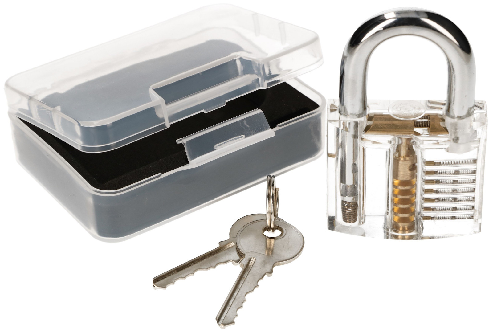 KOTARBAU Lockpicking set transparant hangslot trainingsslot voor het oefenen van noodopenen