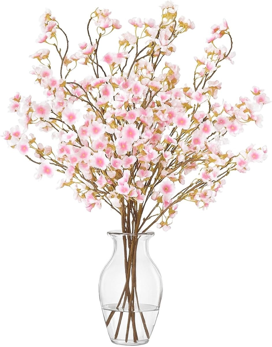 SnelShoppen Kunstmatige Hortensia Kersenbloesem, 4 stuks, 107 cm