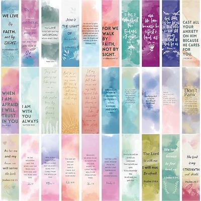 30-teiliges Bibel-Lesezeichen-Set, aquarellästhetische Bibelvers-Lesezeichen für Journaling, DIY-Scrapbooking, Lesen, christliche Papier-Lesezeichen für Frauen Teenager