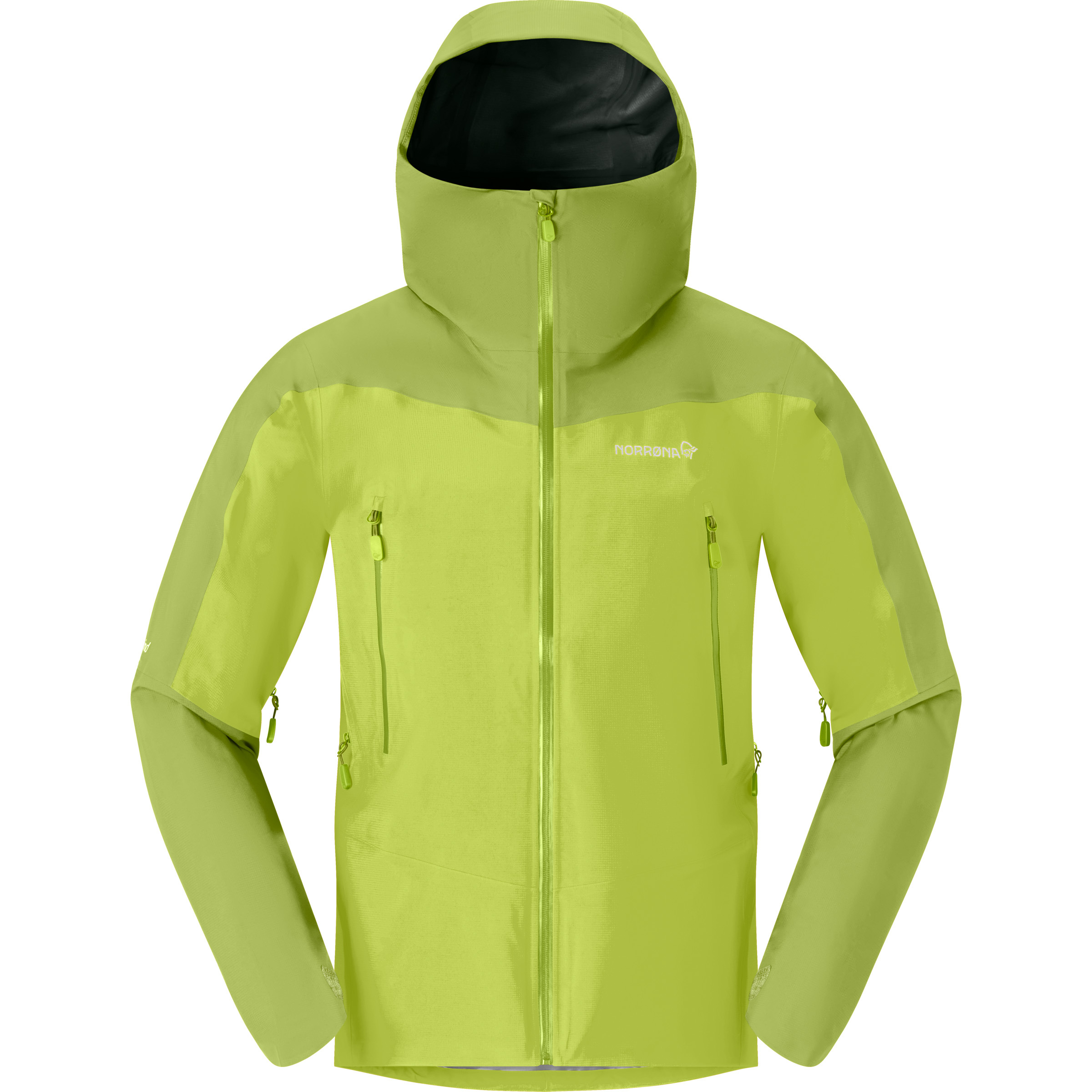 Norrona Falketind GTX Herren Regenjacke tender shoots-dark citron Größe S Alpinklettern | Bergsteigen | Hochtour Winddicht Wasserabweisend