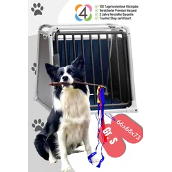 4pets Dog Box ECO 3 Black Hunde-Transportbox bis zu 45 kg in 3 Größen, Modell: Large