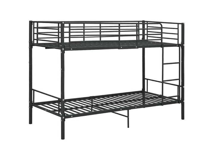 （SOLDES SEPT)Lit 1 PLACE/ Lit superposé - Structure de lit - sans matelas - noir métal 90x200 cm @BED83465
