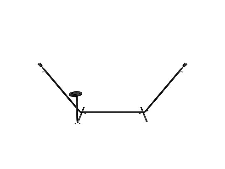 Gestell für Hängematte mit Getränkehalter 300 x 120 cm schwarz