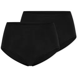 2 Schiesser Maxislips - Damen - Gr. 44 - schwarz