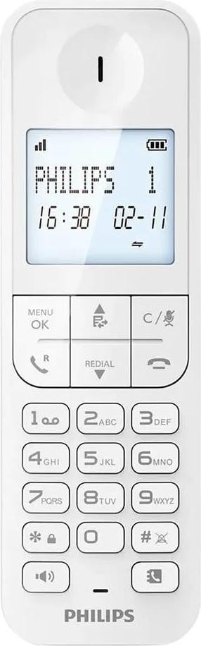 Philips vaste telefoon D2701w Transparant