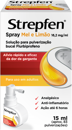 Strepfen Spray Mel e Limão Dor de Garganta 15 ml