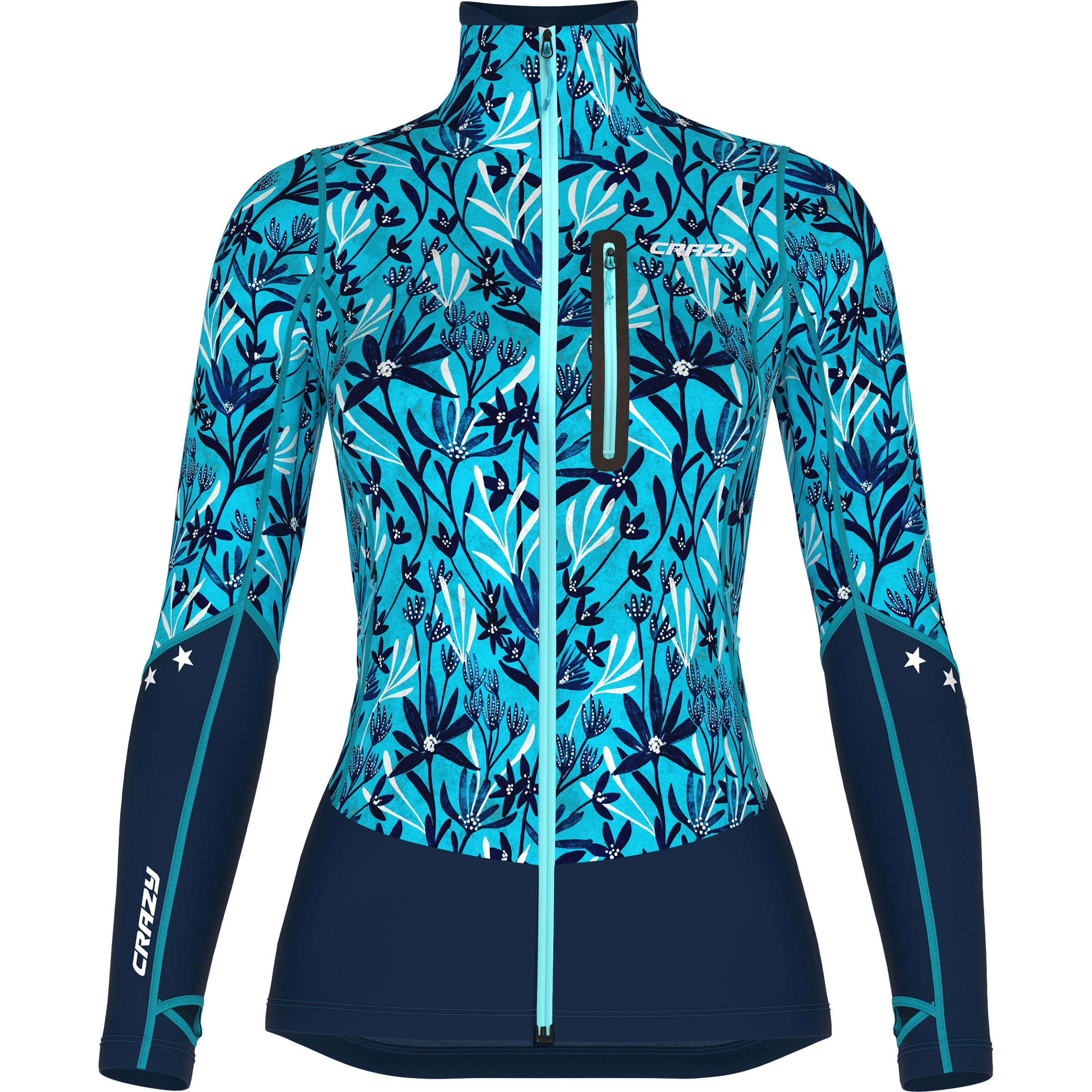 Crazy Oxygen Damen Fleecejacke blau Größe M Trekking Elastisch
