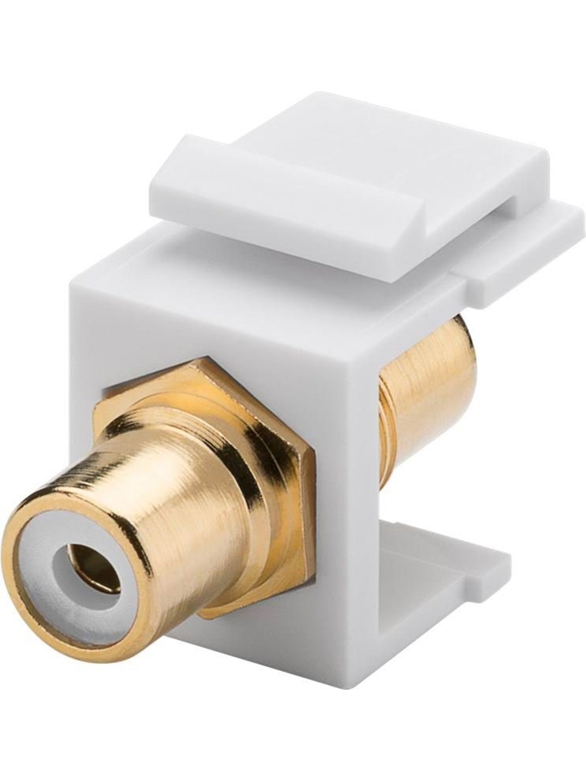 Pro Keystone Cinch/RCA module - Weiß - 0cm