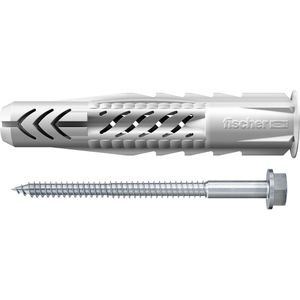 Fischer Schrauben-Dübel-Set 553877, Ready2Fix TV-Halterung, 8x50mm Universaldübel und Schrauben, 8-teilig