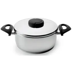 LACOR Stielkasserolle mit Scharnierdeckel ESTUDIO Stahl 18/10 16 cm 1,5 L 85016